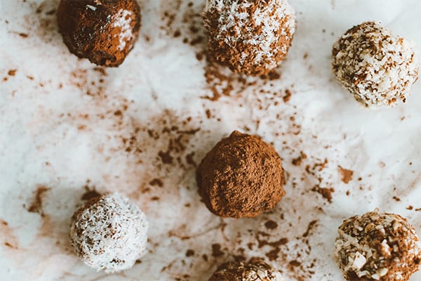 Bolitas de chocolate sin azúcar